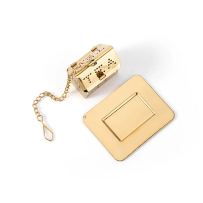 Ev Tasarımlı Gold Paslanmaz Çelik Çay Süzgeci - 5