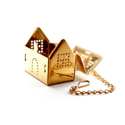 Ev Tasarımlı Gold Paslanmaz Çelik Çay Süzgeci - 4