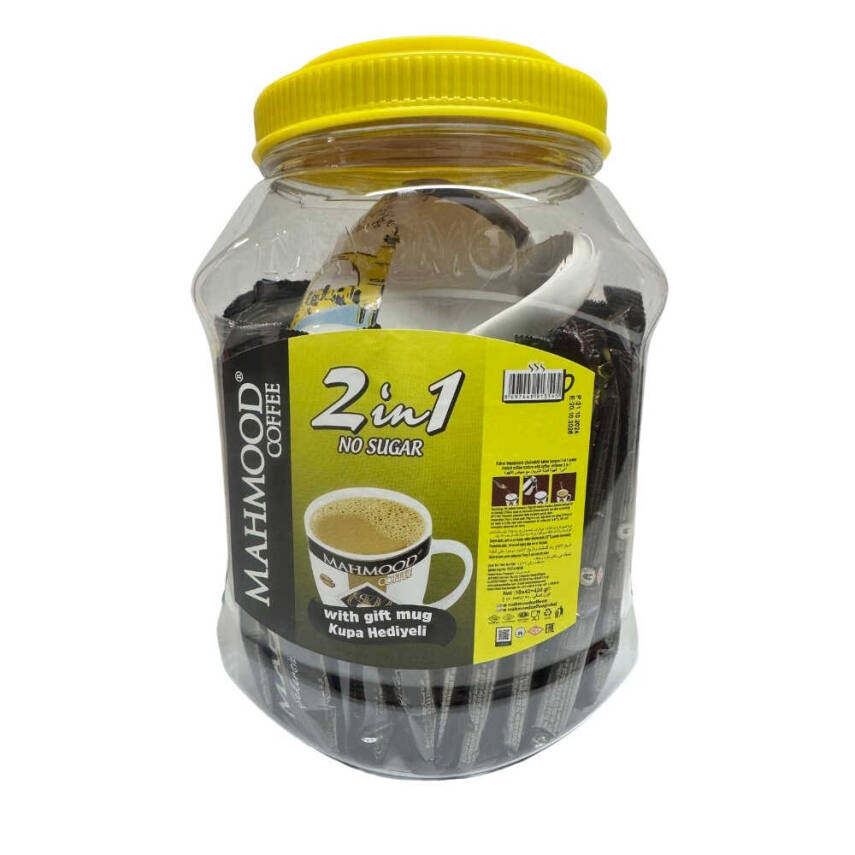 Mahmood Coffee 2'si 1 Arada Hazır Kahve Kavanoz 42 Adet Kupa Hediyeli - 1