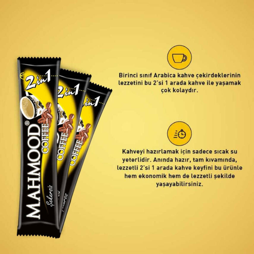 Mahmood Coffee 2'si 1 Arada Hazır Kahve Kavanoz 42 Adet Kupa Hediyeli - 3