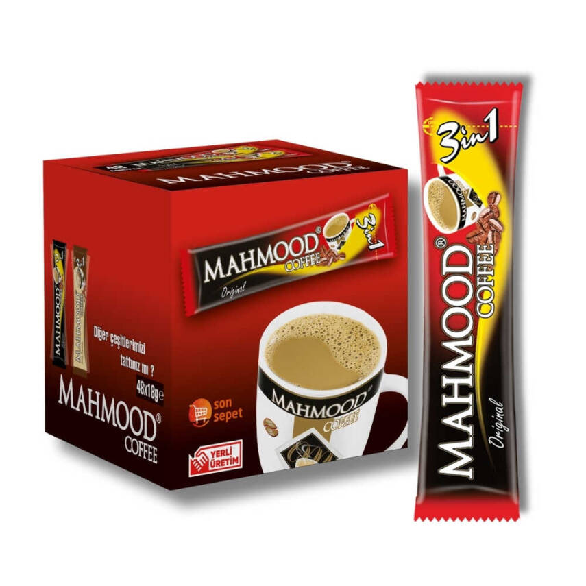 Mahmood Coffee 3 ü 1 Arada Hazır Kahve 48 Adet x 18 G - 1