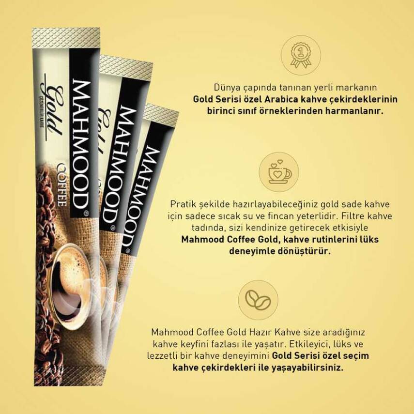 Mahmood Coffee Gold Hazır Granül Kahve 48 Adet X 2 G - 6