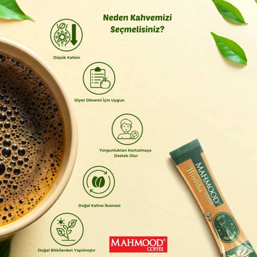 Mahmood Coffee Hindiba Kahvesi 2g x 48 Adet Stick | %60 Hindiba – %40 Kahve | Şekersiz & Helal - 3