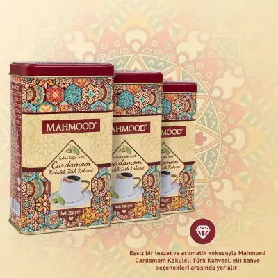 Mahmood Coffee Kakuleli Türk Kahvesi Metal Kutu 200 G - 3