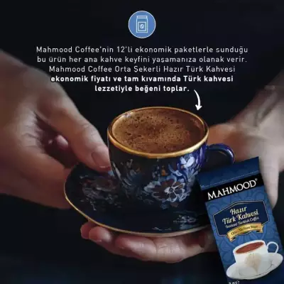 Mahmood Coffee Orta Hazır Türk Kahvesi 8 g x 12 adet - 5