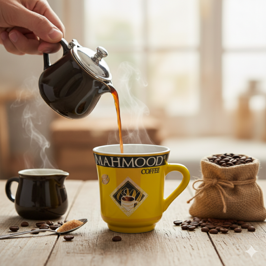 Mahmood Coffee Sarı Porselen Kupa  - 1