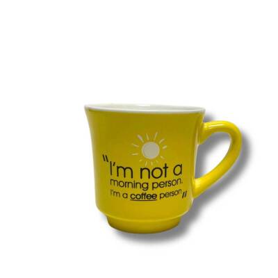 Mahmood Coffee Sarı Mottolu Porselen Kupa - 4