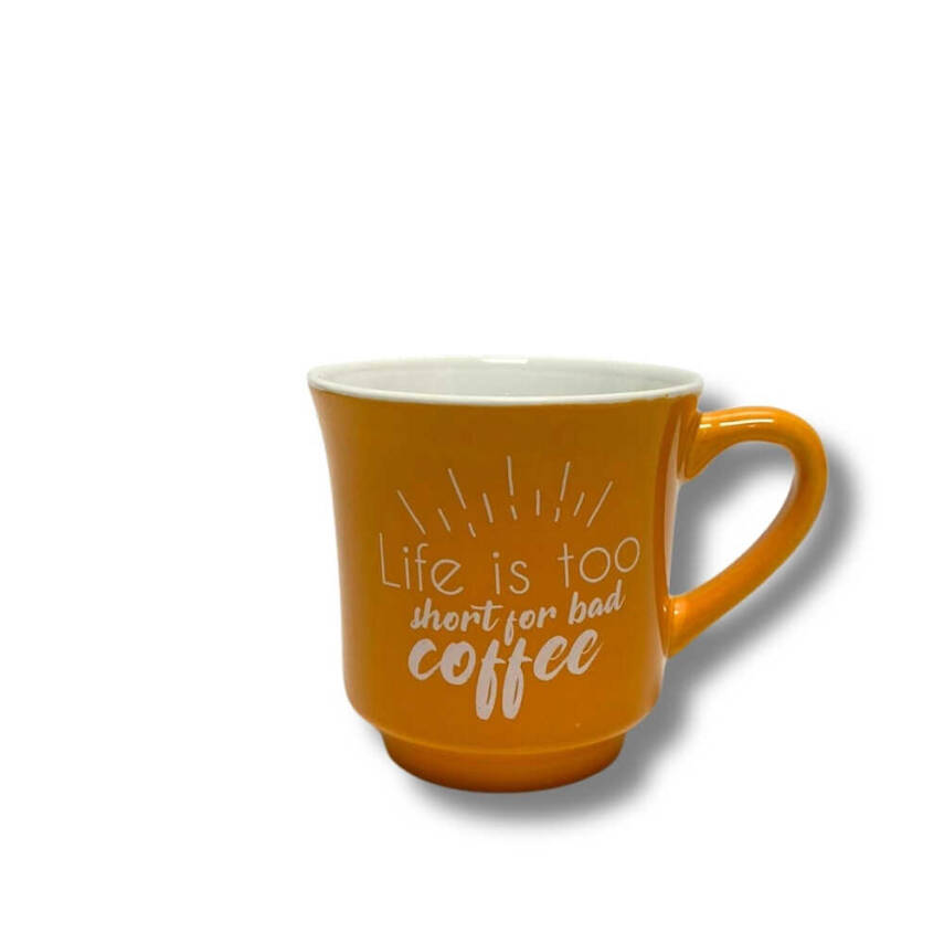 Mahmood Coffee Turuncu Mottolu Porselen Kupa  - 4