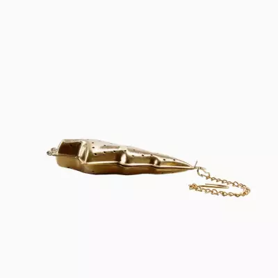 Yılbaşı Ağacı Tasarımlı Gold Paslanmaz Çelik Çay Süzgeci - 4